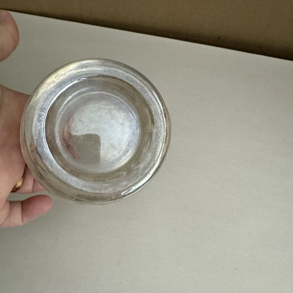 (1) Federal Yorktown Iridescent Thumbprint‎ Glass Tumblers 8oz MCM Vintage Clear